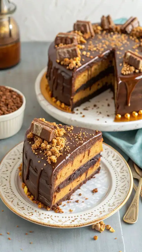 🍯 Caramel Toffee Crunch Cake 🍰