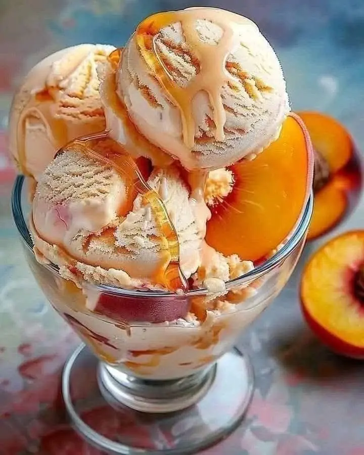🍑 Gourmet Peach Ice Cream Recipe