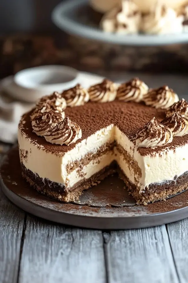 💕😋 Velvety Tiramisu Cheesecake Delight 😋💕