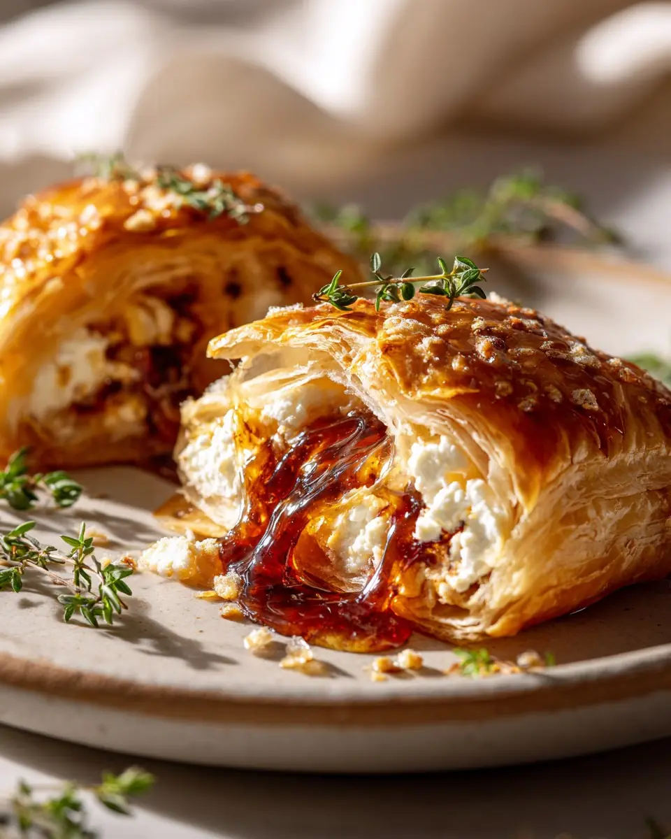 🧀 Molten Feta Puff with Sweet Chili Fig Explosion 🌶️