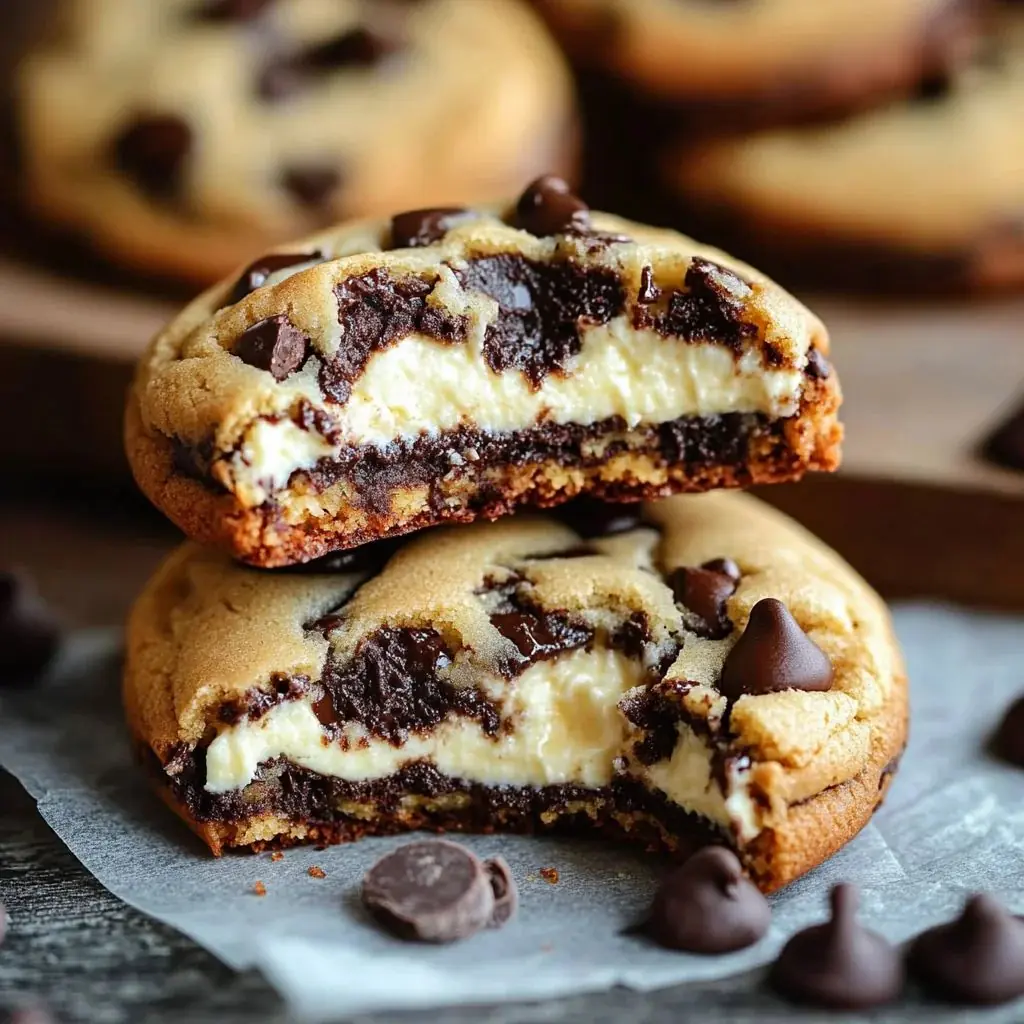 🍫🧀 Chocolate Chip Cheesecake Cookies 🧀🍫