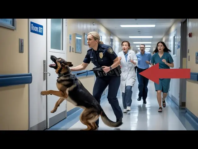 K9 dog wouldn’t stop barking at room 207 in a hospital – what they found inside was horrifying