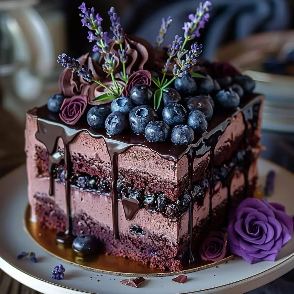 π«π« Chocolate Blueberry Lavender Cake
