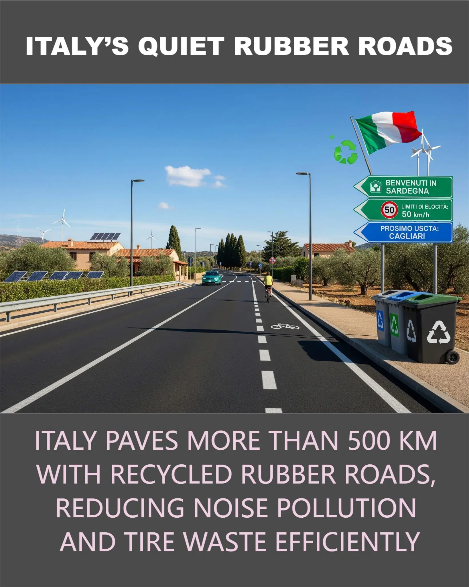 Italy’s Quiet Rubber Roads: A Sustainable Shift Toward Noise-Free, Eco-Friendly Infrastructure