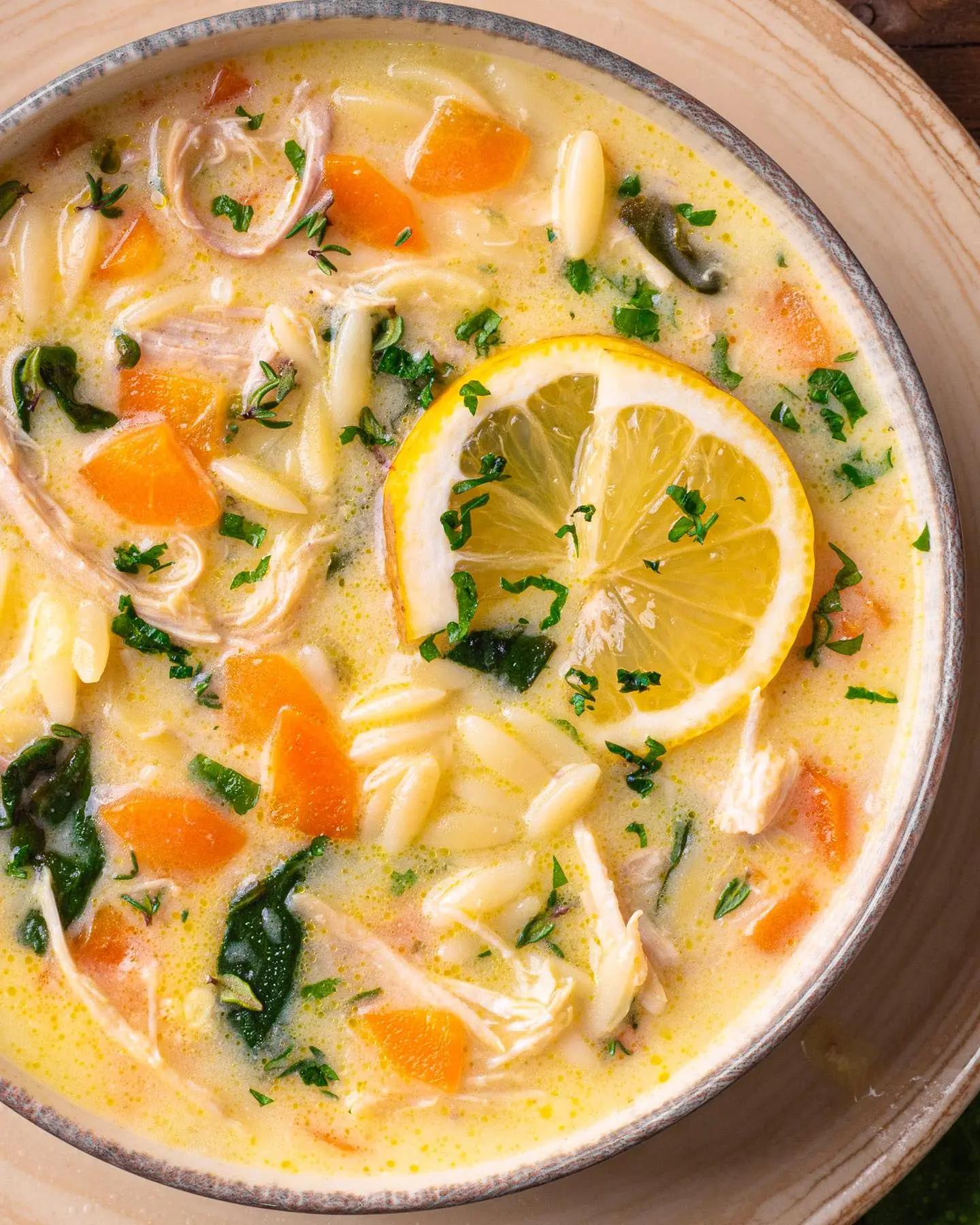 Lemon Chicken Orzo Soup