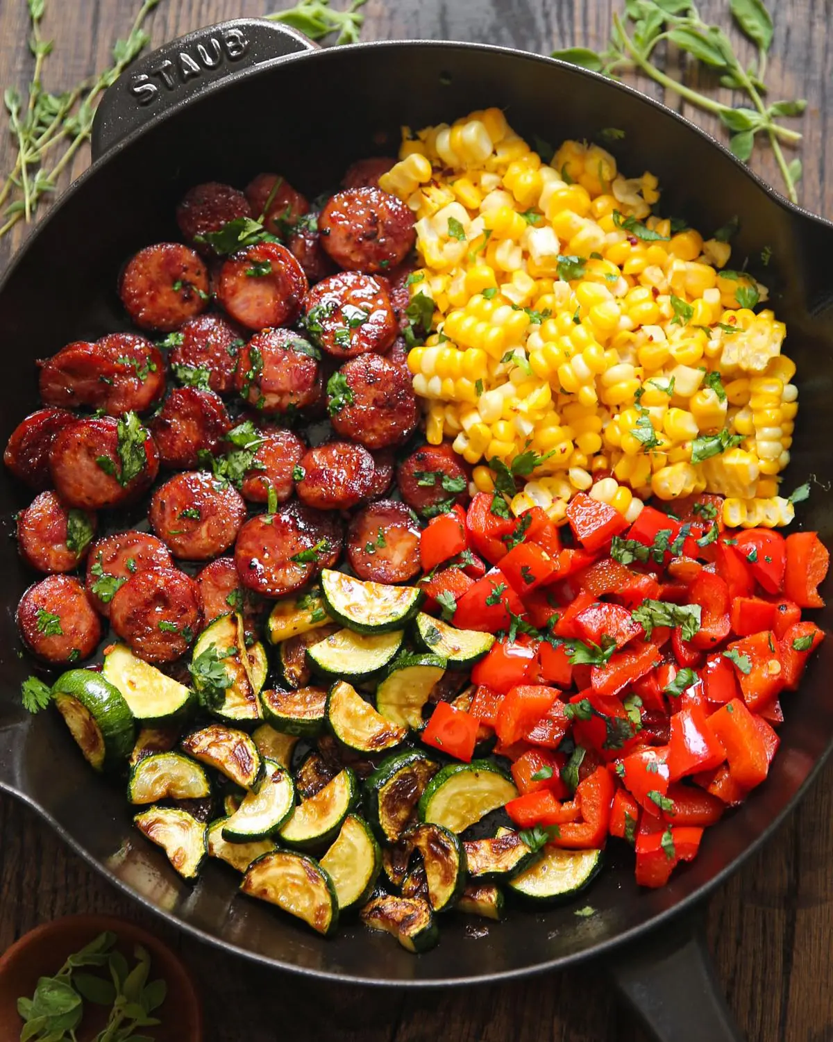 🌽🫑 Summer Sausage and Veggies Skillet