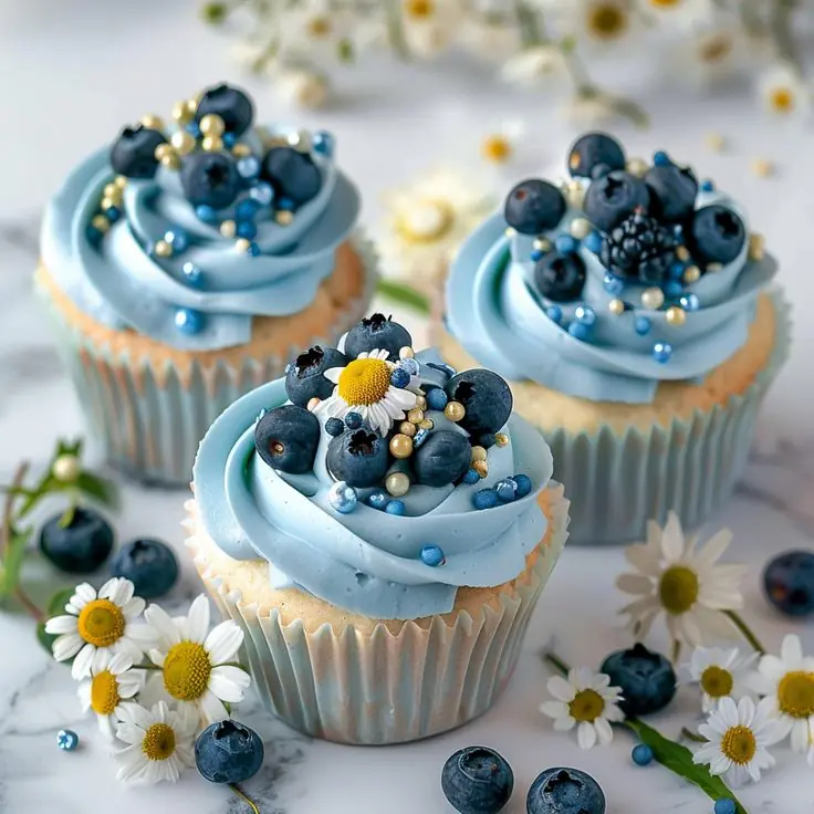 π«β¨ Blueberry Bloom Cupcakes β¨π«