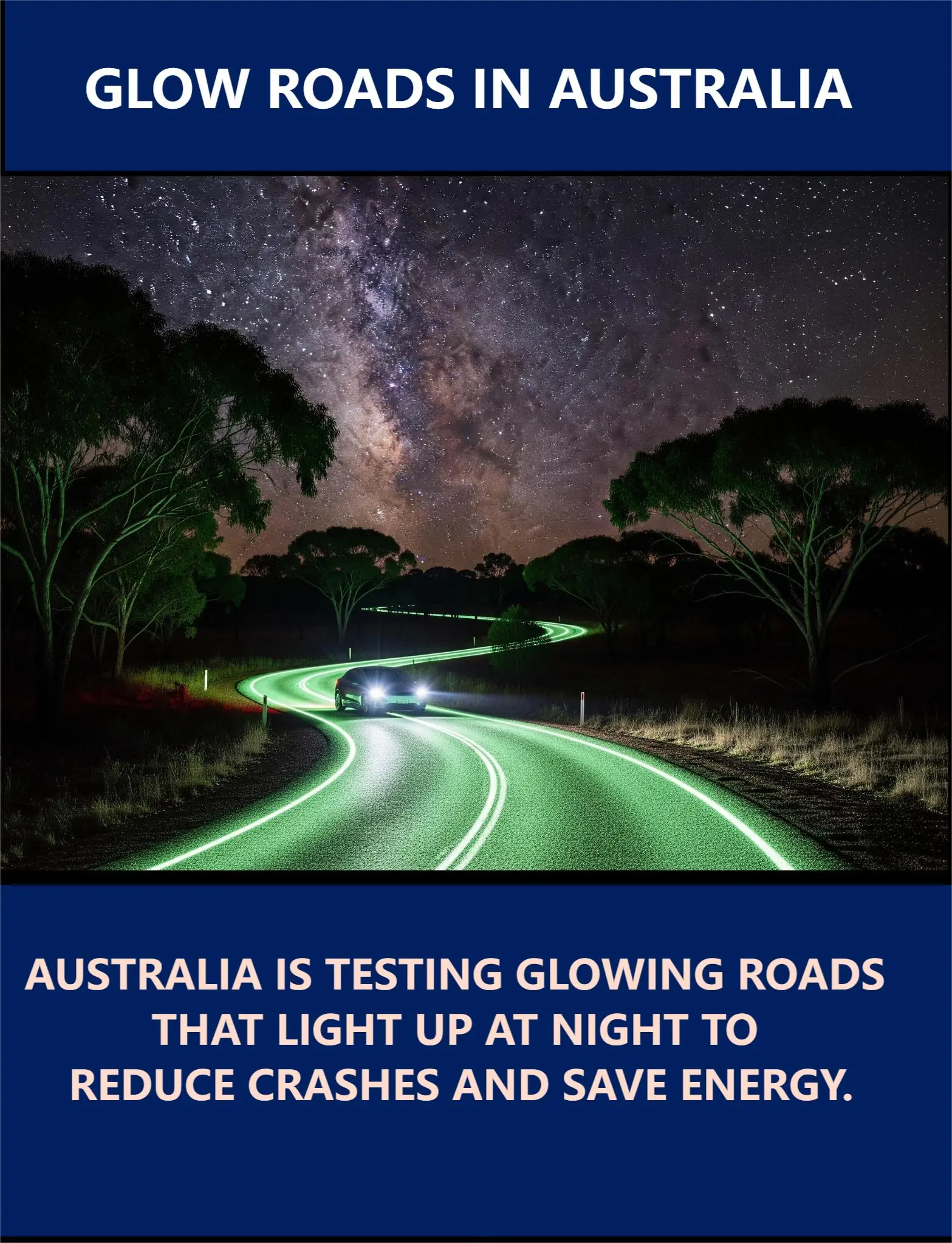 Australia Trials Glow-in-the-Dark Roads to Boost Nighttime Driving Safety