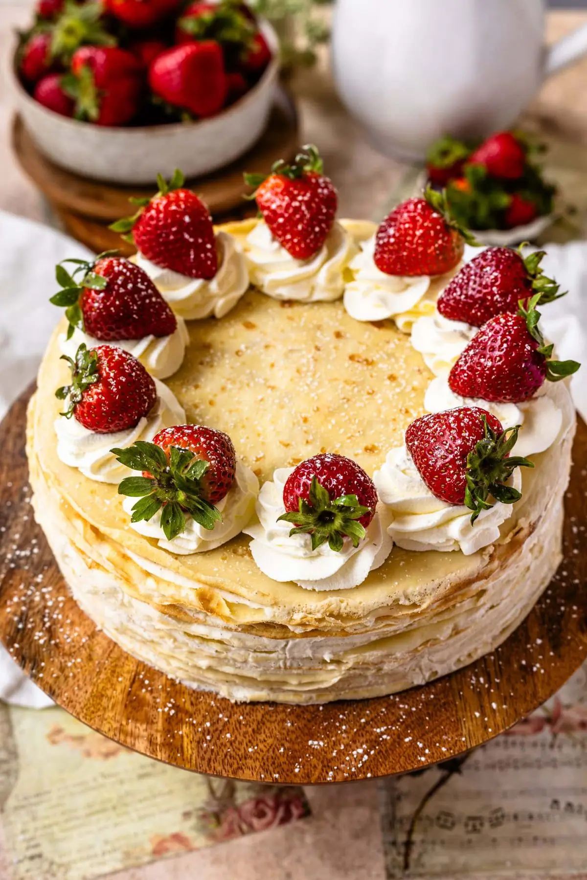 🍓 Strawberry Creepe Cake Recipe 🍓
