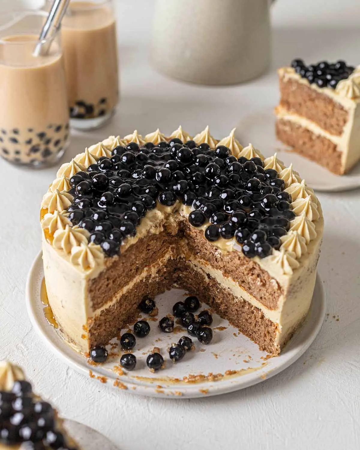🧋✨ Brown Sugar Boba Milk Tea Cake ✨🍰