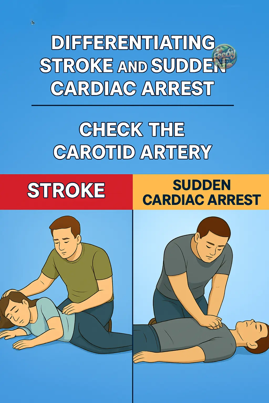 ❗DON’T CONFUSE STROKE WITH SUDDEN CARDIAC ARREST – A MISTAKE COULD COST A LIFE!