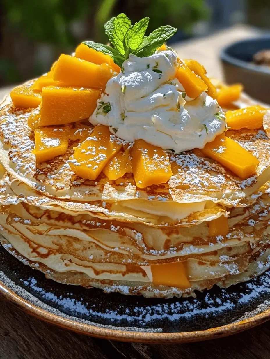 🥭 Mango Mille Crêpe Cake Recipe