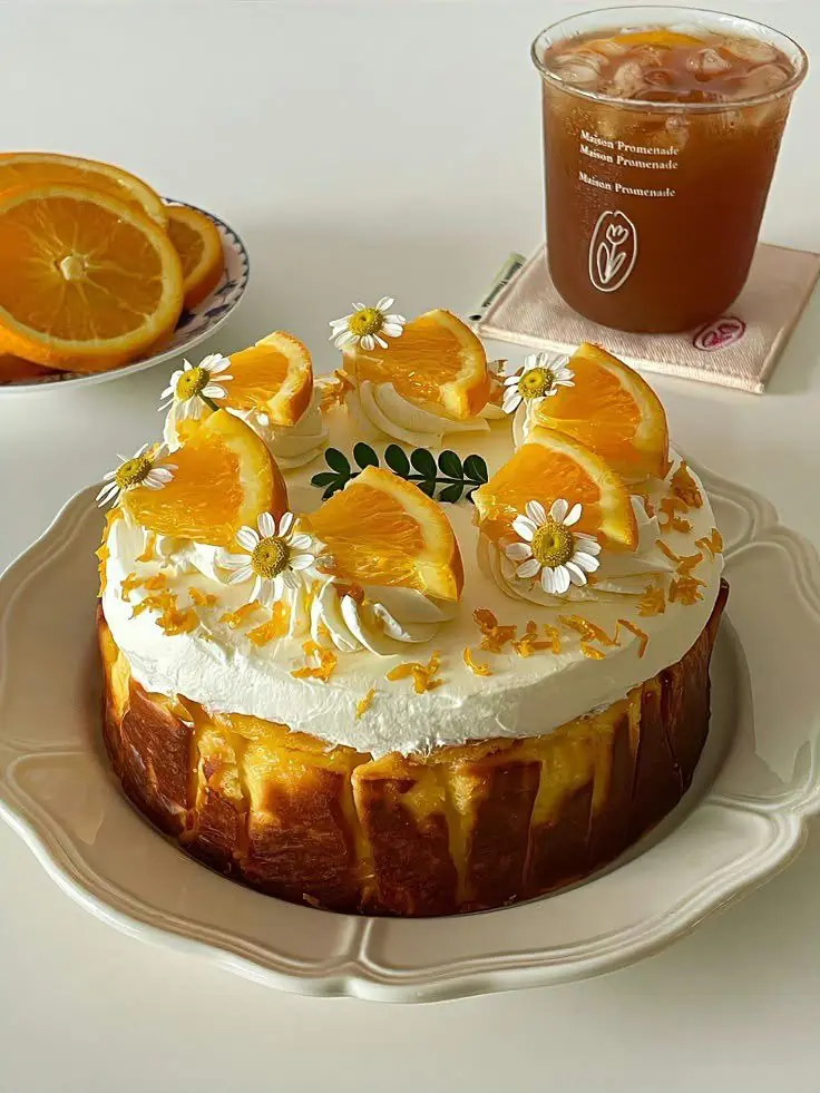 🍊 Orange Cream Cheesecake