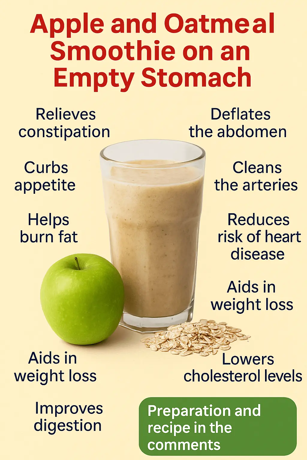 Apple and Oat Smoothie: A Health-Boosting Drink