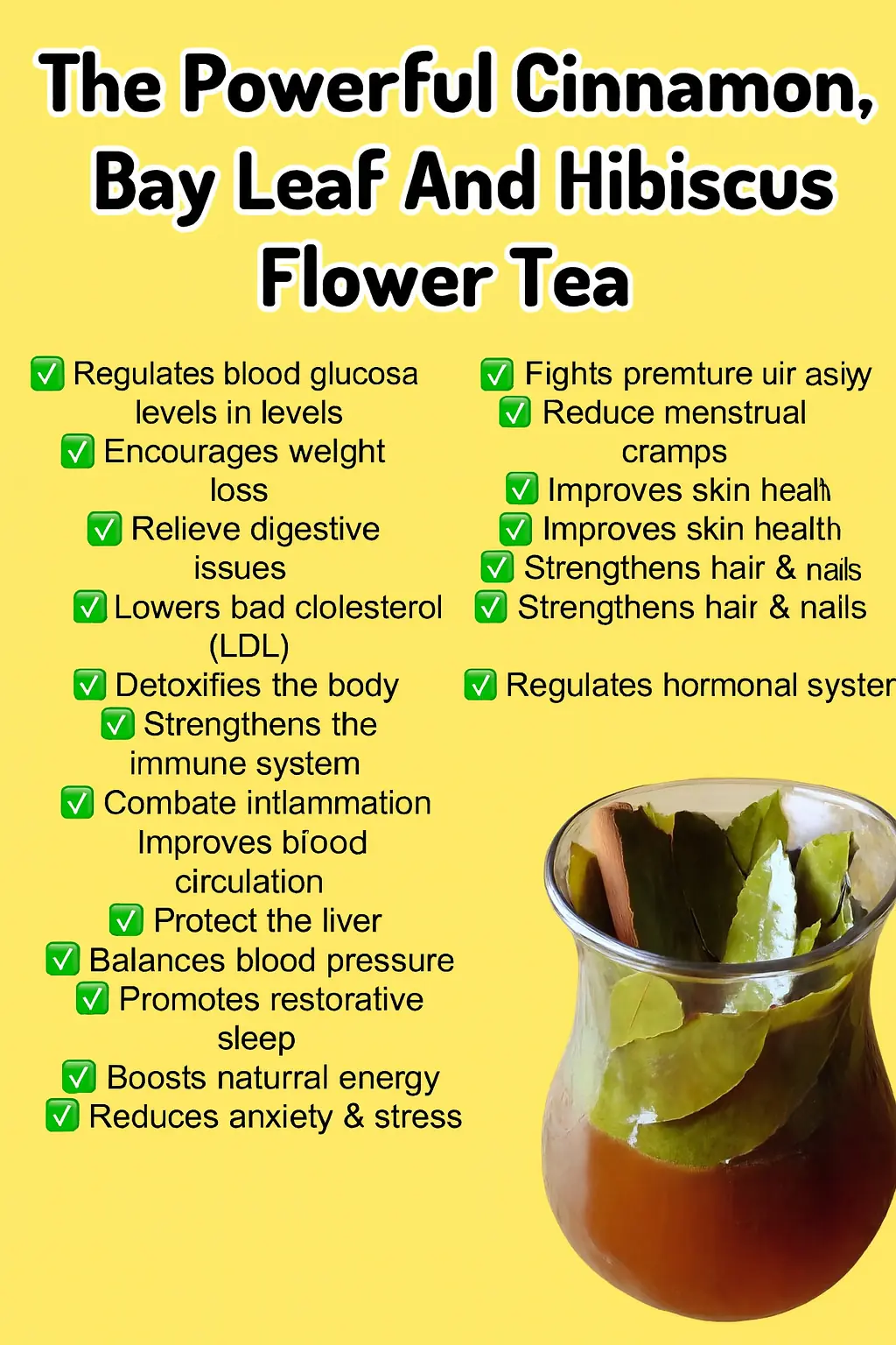 Benefits of Cinnamon, Bay Leaf, and Hibiscus Tea