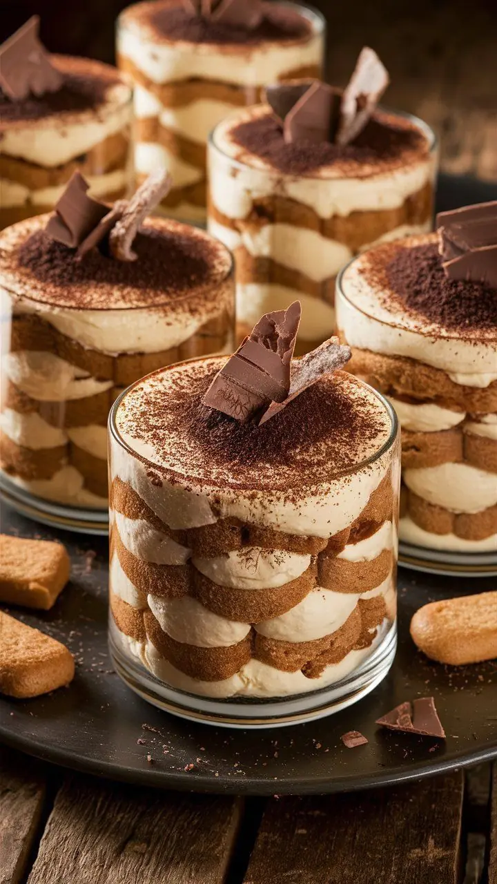 🍫☕ Mini Tiramisu Cups Recipe