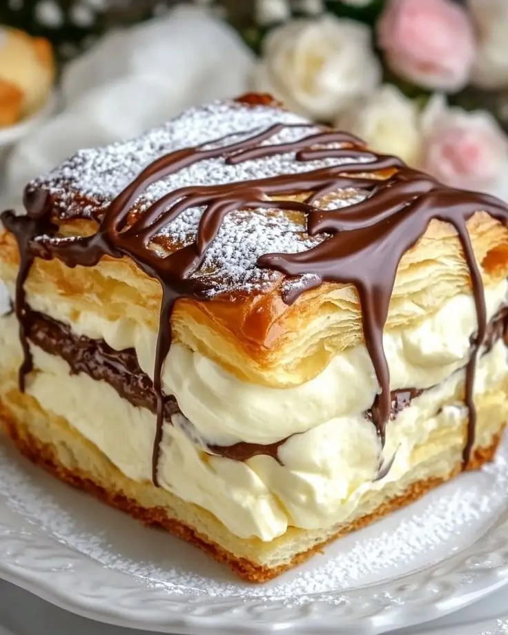 🍫 Chocolate & Cream Mille-Feuille Recipe