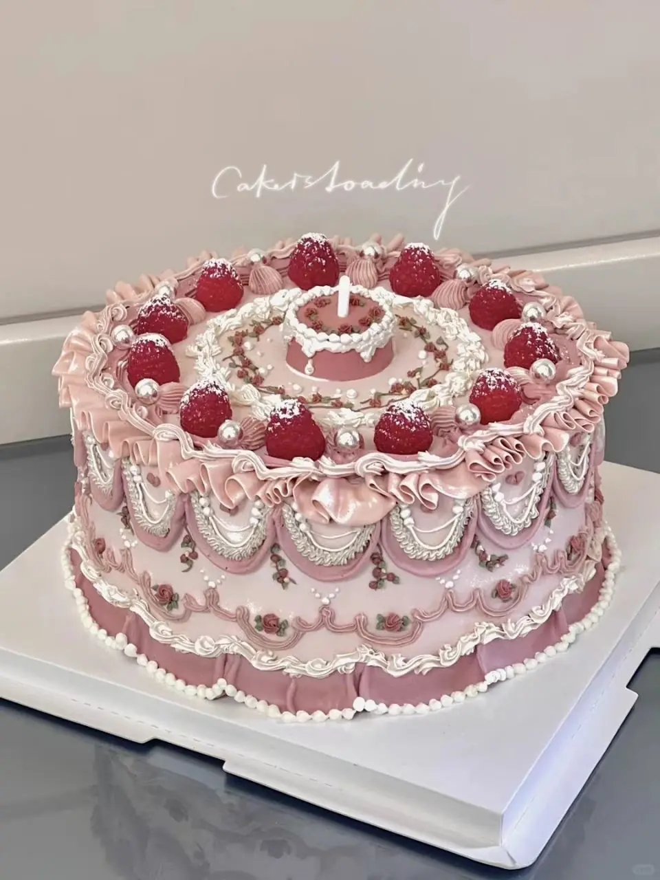 Vintage Raspberry Birthday Cake Recipe 🎀🍰✨
