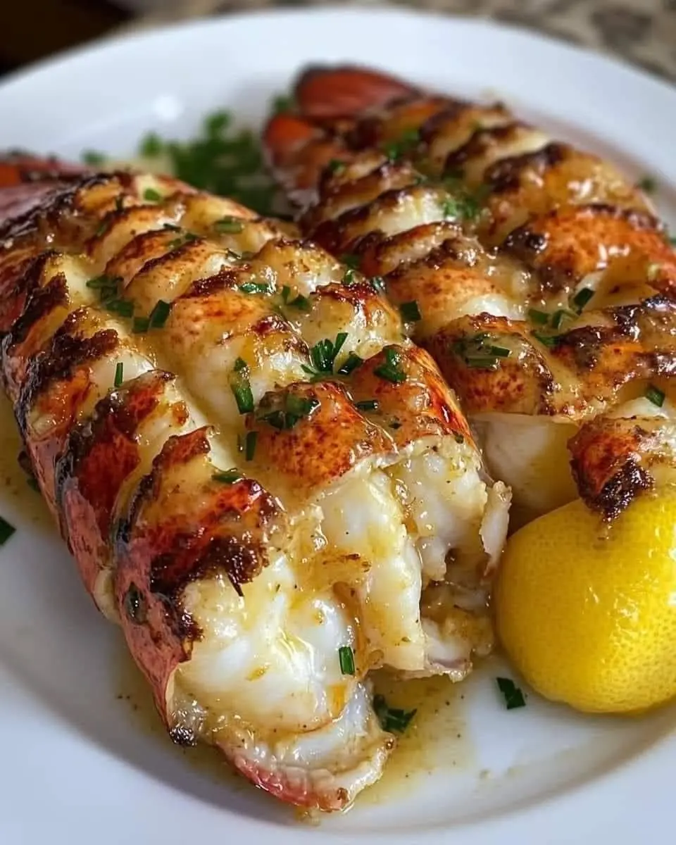 Garlic Butter Broiled Lobster Tail 🦞🍋
