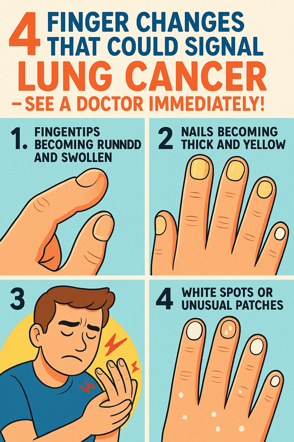 4 Finger Changes That Could Signal Lung Cancer – See a Doctor Immediately!