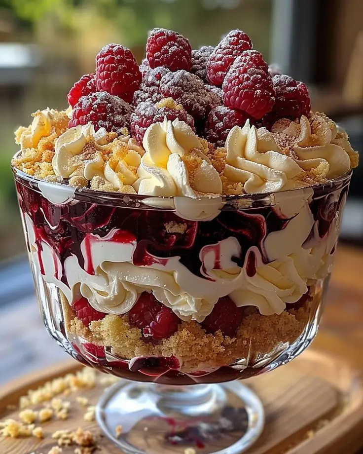 Raspberry Trifle Recipe 🍓🍰✨