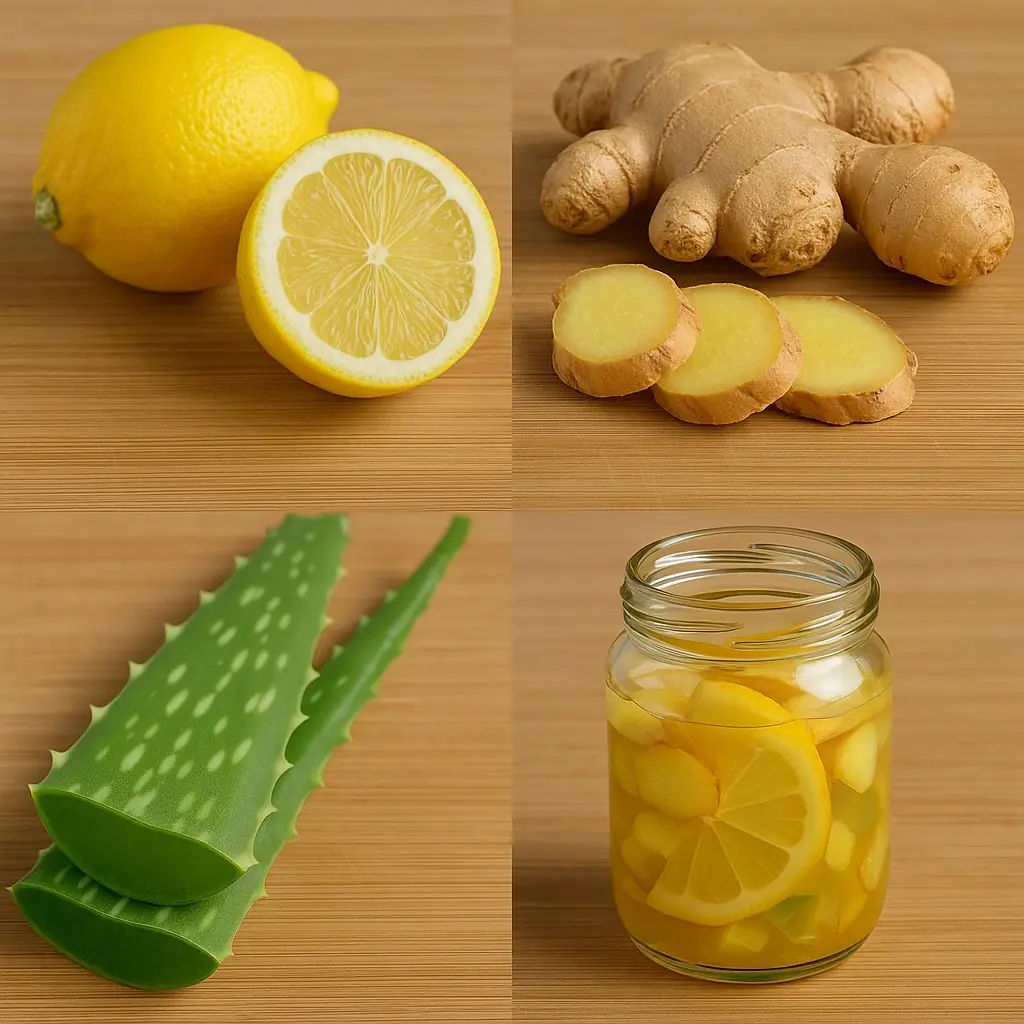 Grandma’s Immune-Boosting Natural Remedy with Lemon, Ginger, and Aloe Vera
