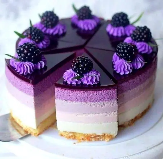 Blackberry Ombre Mousse Cake Recipe Ingredients