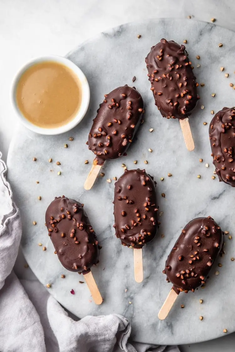 🍫 Chocolate-Covered Ice Cream Bars with Almonds