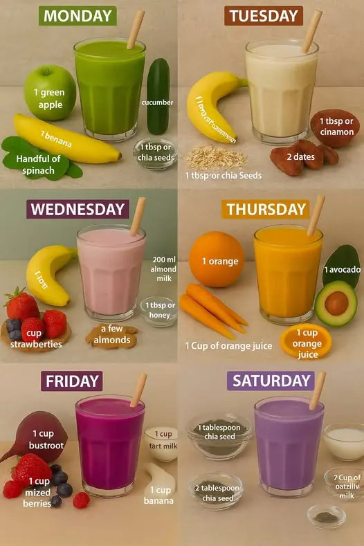 A Week of Refreshing Smoothies: Daily Recipes for Health and Energy