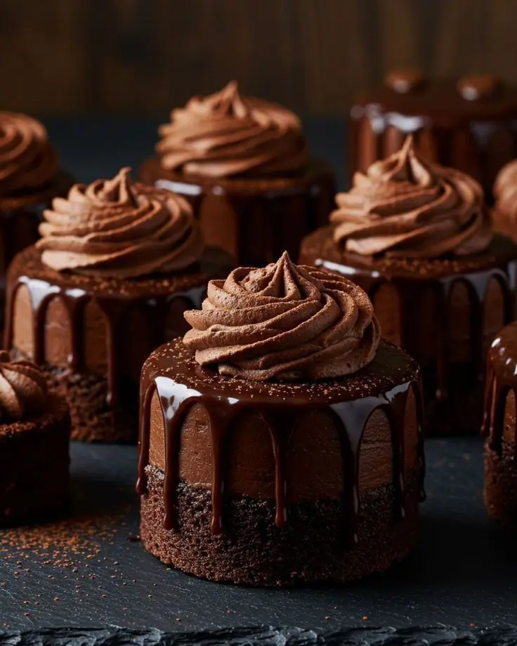 🍫 Mini Chocolate Mousse Cakes Recipe