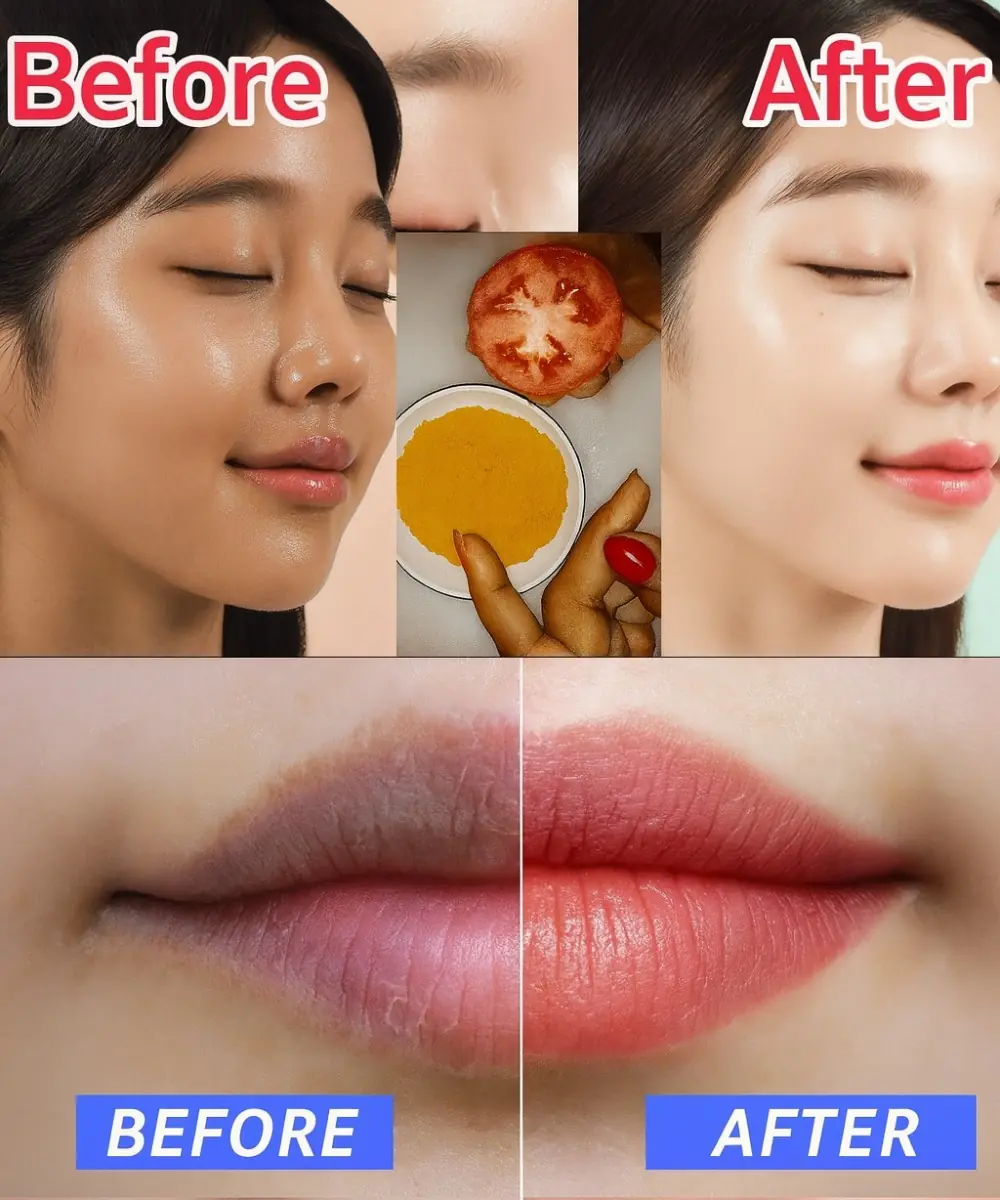 Glow Up Naturally: The Tomato and Turmeric Secret for Radiant Skin and Rosy Lips ✨