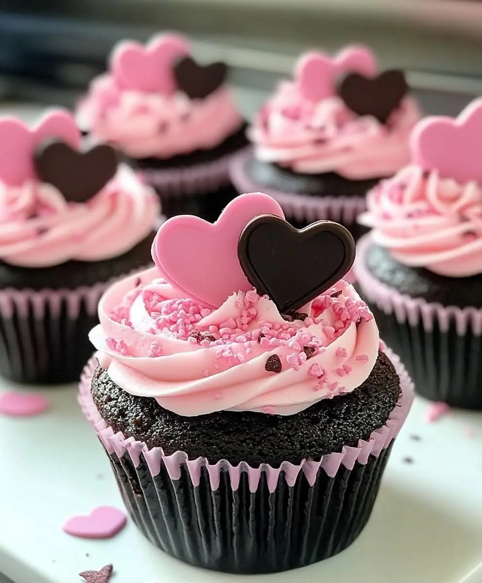 🧁 Chocolate Cupcakes with Pink Buttercream