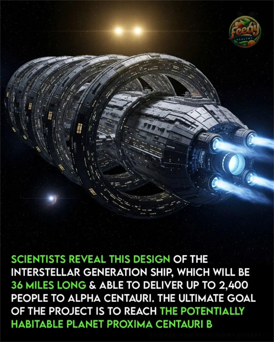 Chrysalis: Humanity’s 36-Mile-Long Generation Ship Concept to Reach Proxima Centauri