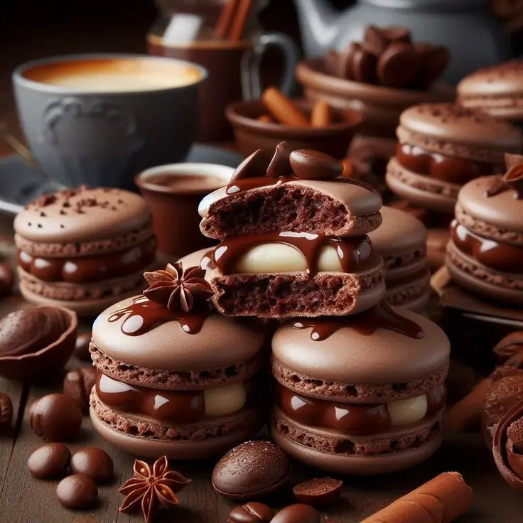 🍫 Double Chocolate Ganache Macarons