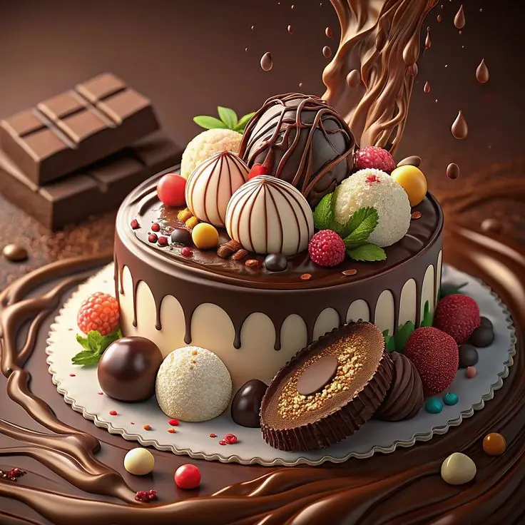 🍫 Luxury Chocolate Truffle Drip Cake