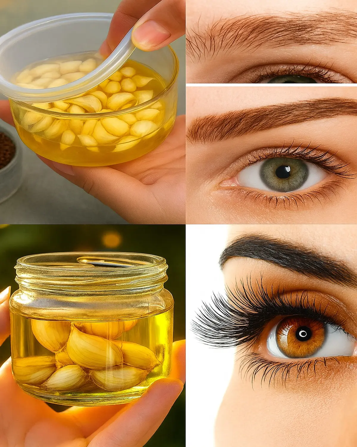 Garlic Oil for Natural Eyelash & Eyebrow Growth