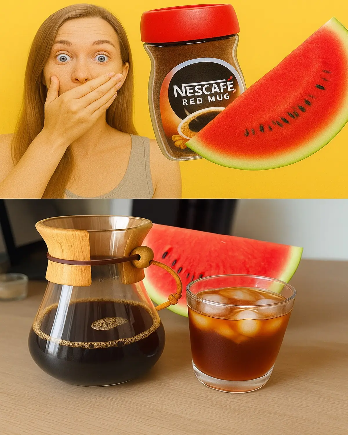 Mix Watermelon and Coffee Drink: A Refreshing Energy Twist