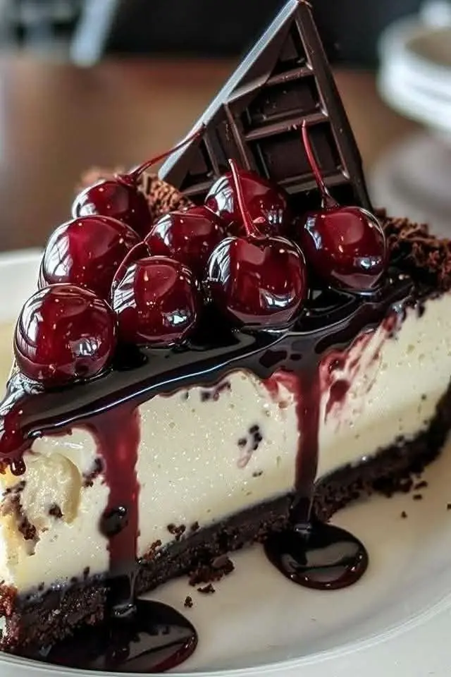 🍒 Chocolate Cherry Cheesecake