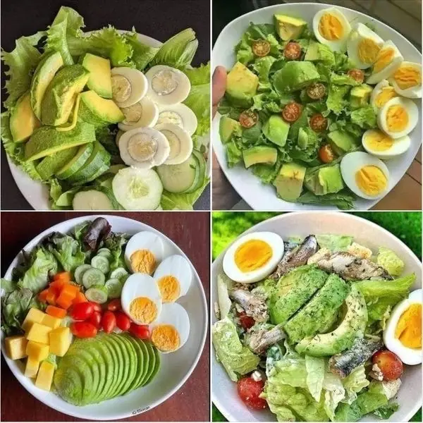 4 Nourishing Salad Bowls with Avocado & Eggs – Fresh, Simple, and Satisfying