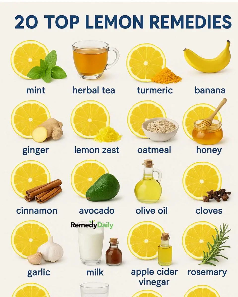 20 Top Lemon Remedies for Health and Wellness