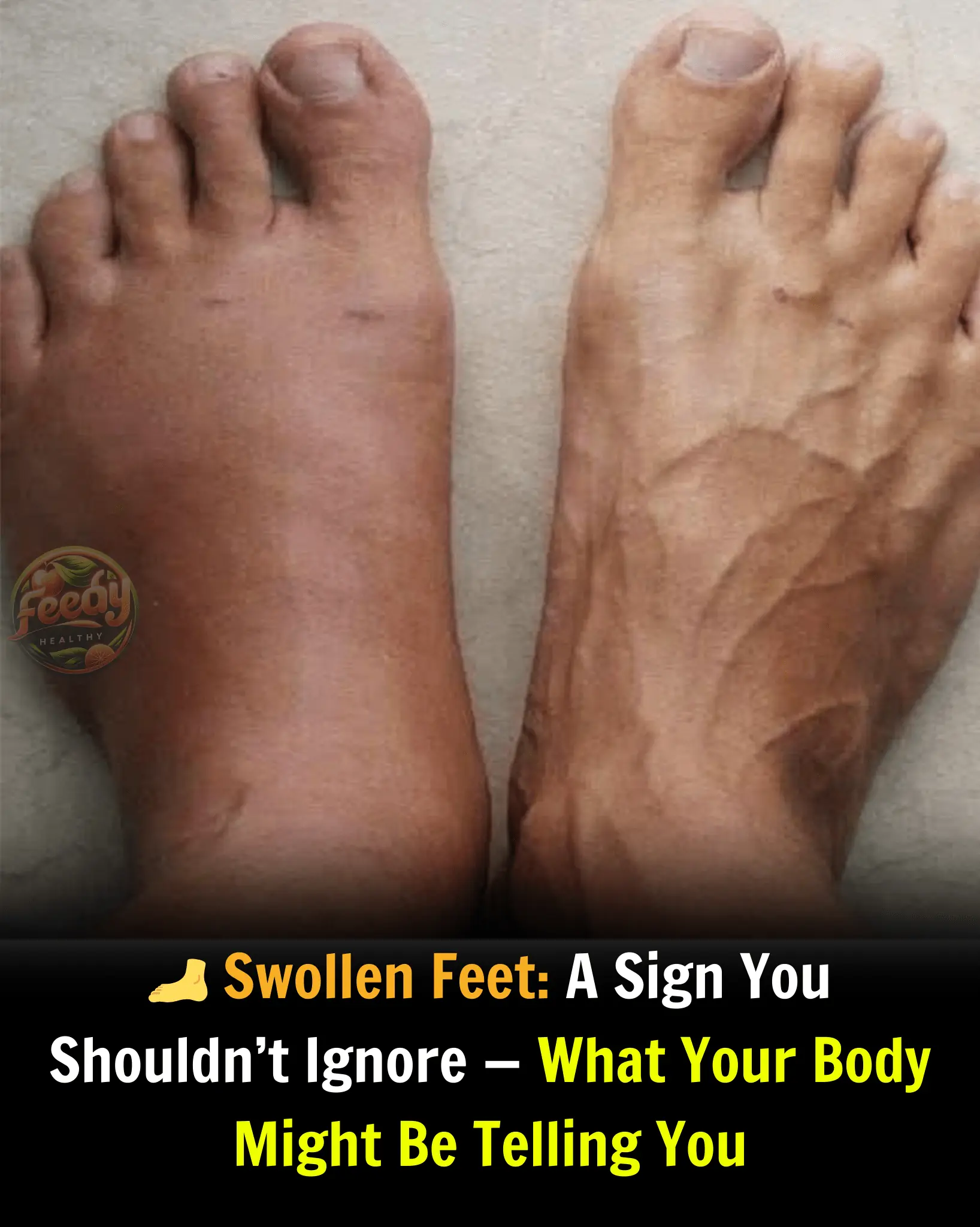 🦶 Swollen Feet: A Sign You Shouldn’t Ignore — What Your Body Might Be Telling You