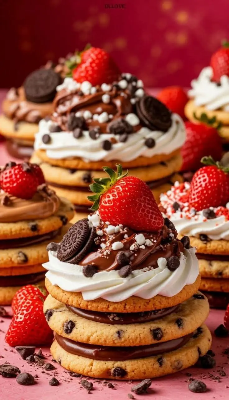🍪 Chocolate Chip Cookie Dessert Stacks