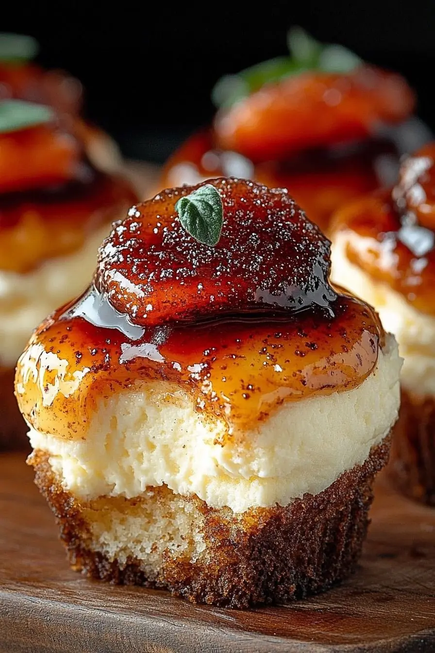 🧁 Caramelized Banana Cheesecake Cupcakes