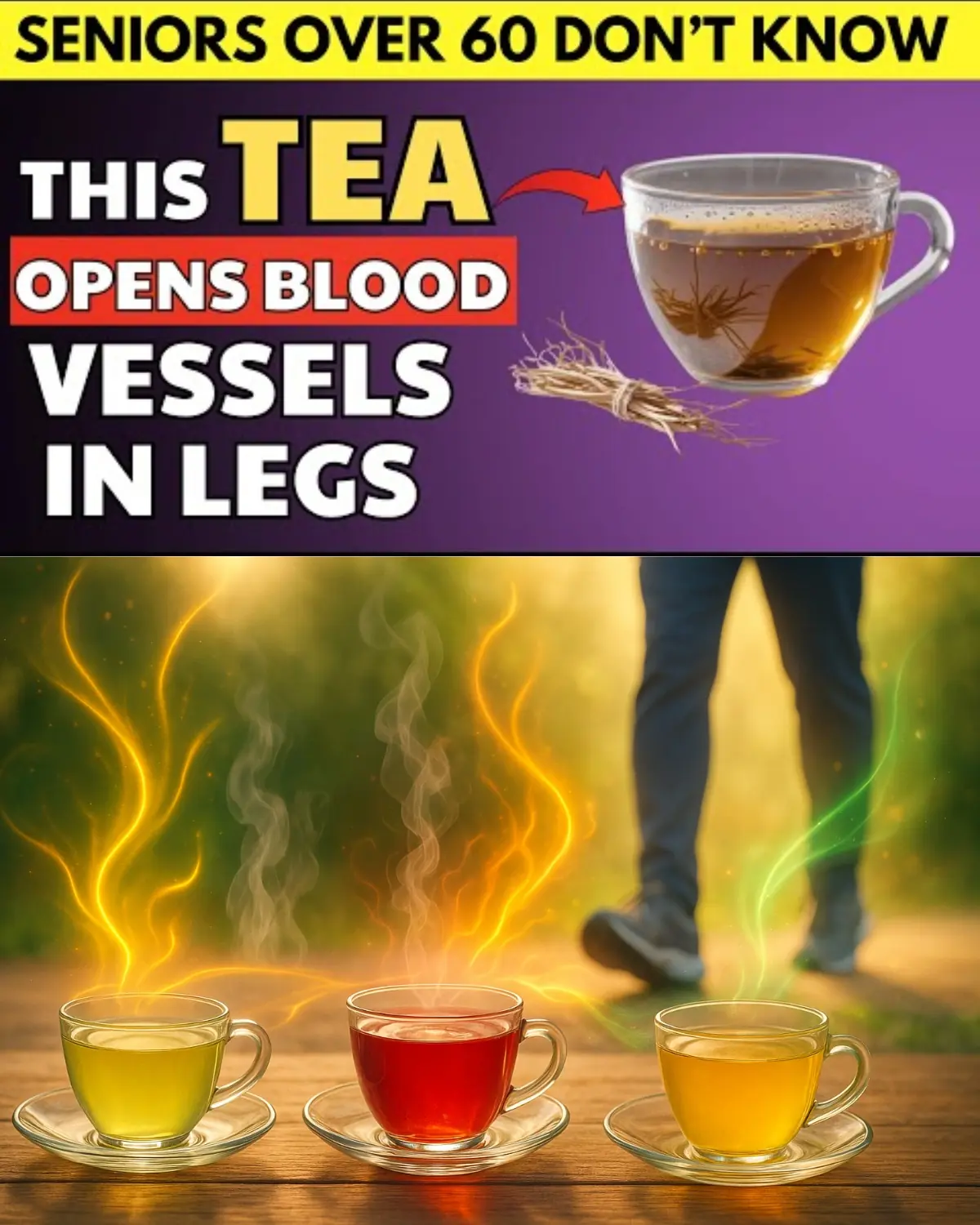 Over 60? Drink These 3 Teas to Rebuild Muscle and Walk Strong Again