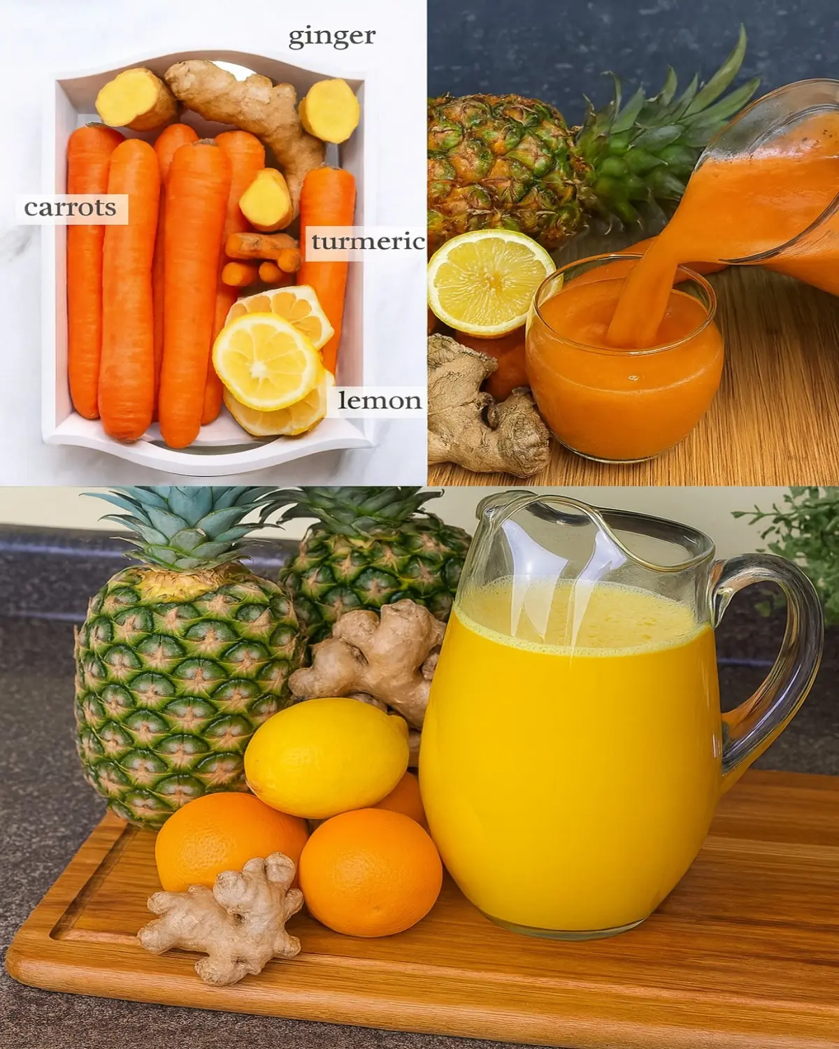 How to Make the Perfect Pineapple, Turmeric, Carrot, and Lemon Juice for an Immune Boost