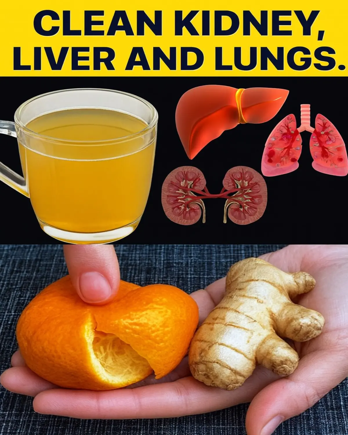 Ginger and Orange Peel Tea – A Natural Cleanse for Kidneys, Liver, and Lungs