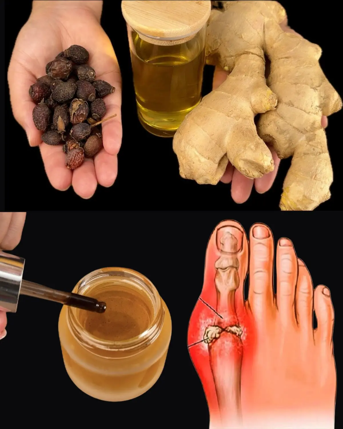 Anti-Gout Oil Blend: Ginger, Rosehip & Natural Relief for Swollen Joints