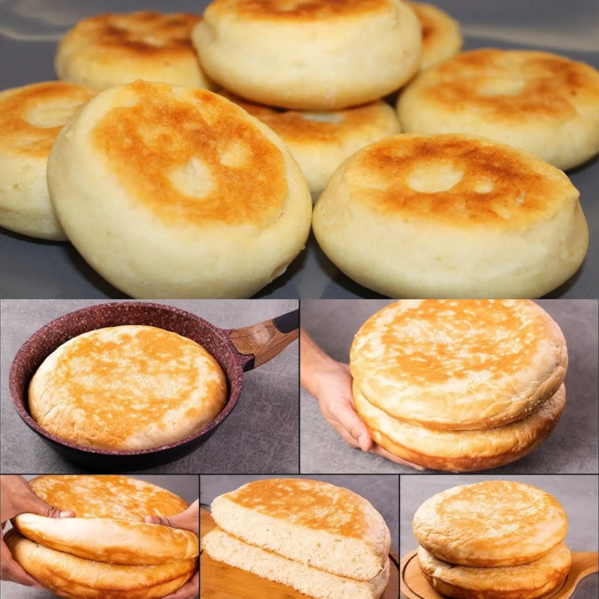 Make Bread in 10 Minutes in a Fry Pan | No Eggs, No Yeast 🍞🔥