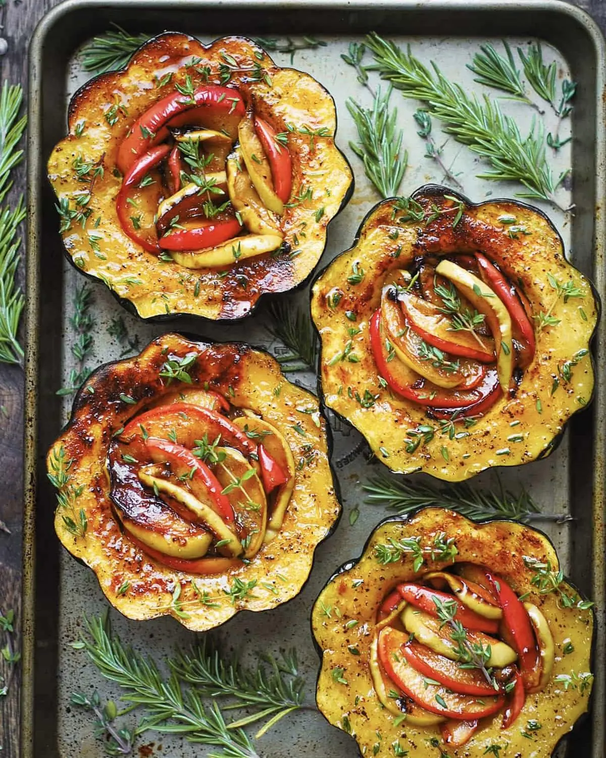 Apple Stuffed Acorn Squash
