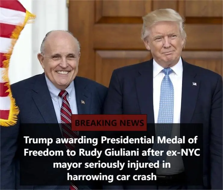 Trump awarding Presidential Medal of Freedom to Rudy Giuliani after ex-NYC mayor seriously injured in harrowing car crash